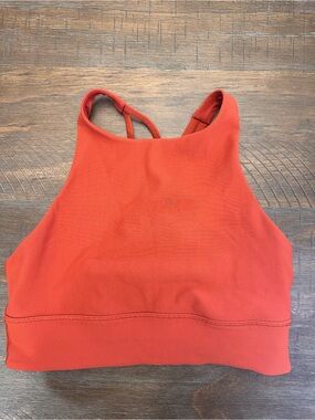 Lululemon Energy High-Neck /athletica Women's Rust Orange Cross-Back Sports Bra